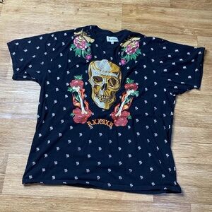 Reason Black T-Shirt with Skull Design